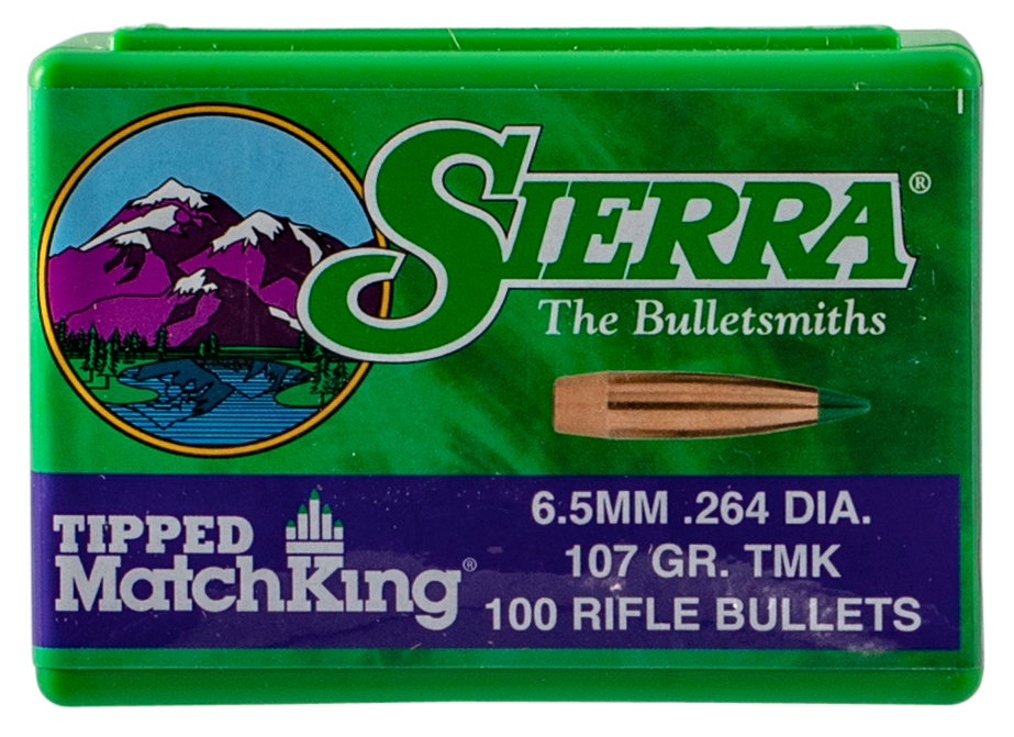 Sierra Tipped Matchking, Sierra 7407  .264 107 Tipped Mk                100