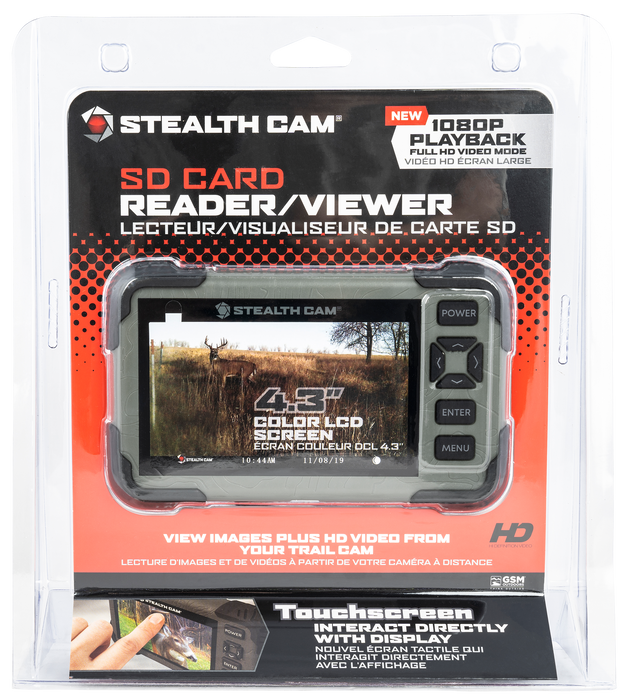 Stealth Cam Sd Card Viewer, Steal Stc-crv43xhd  1080p Compatible 4.3 Tch Scrn