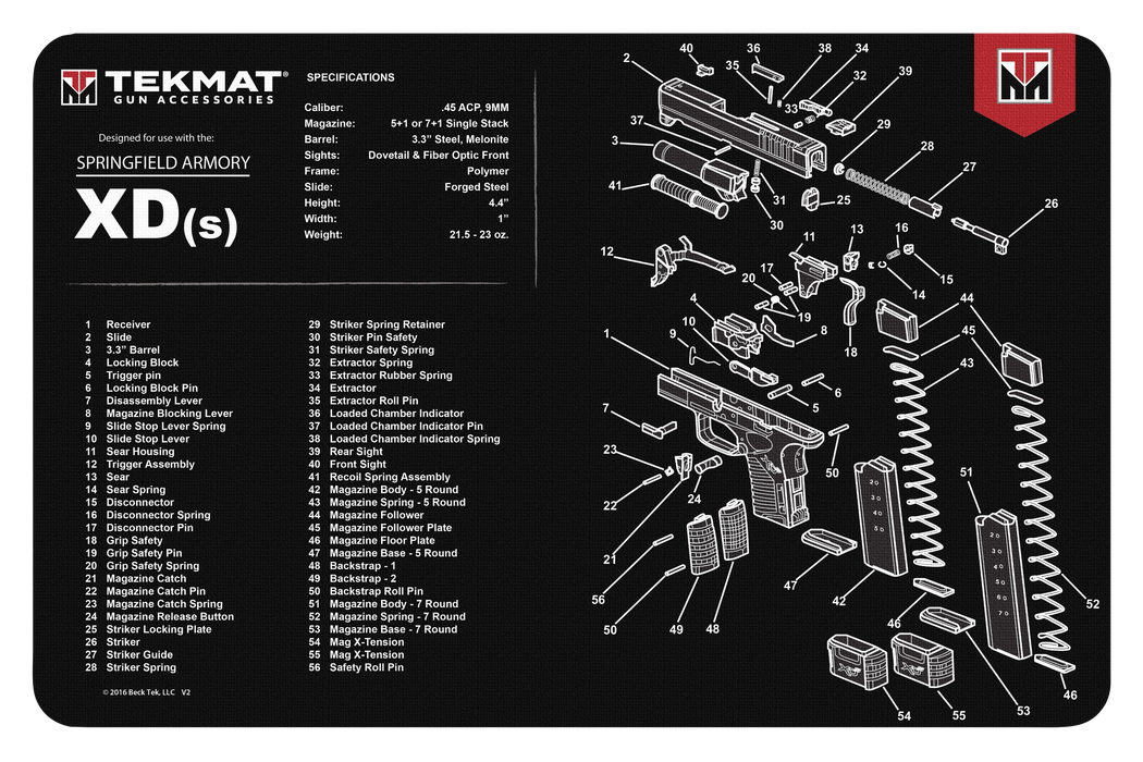 Beck Tek, Llc (tekmat) Original Cleaning Mat, Tekmat Tekr17xds        Springfield Xds