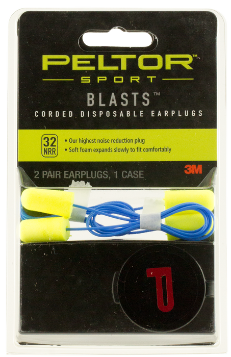 3m Peltor Sport, Ear 97081          Blasts Corded Plugs  2pr