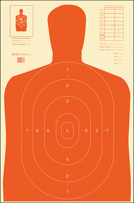 Action Target Inc B-27e, Action B-27e Red        Targets             100 Bx