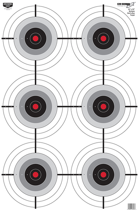 Birchwood Casey Eze-scorer, Bir 37038 Eze-scorer 23x35 Multiple Bullseye 100pk