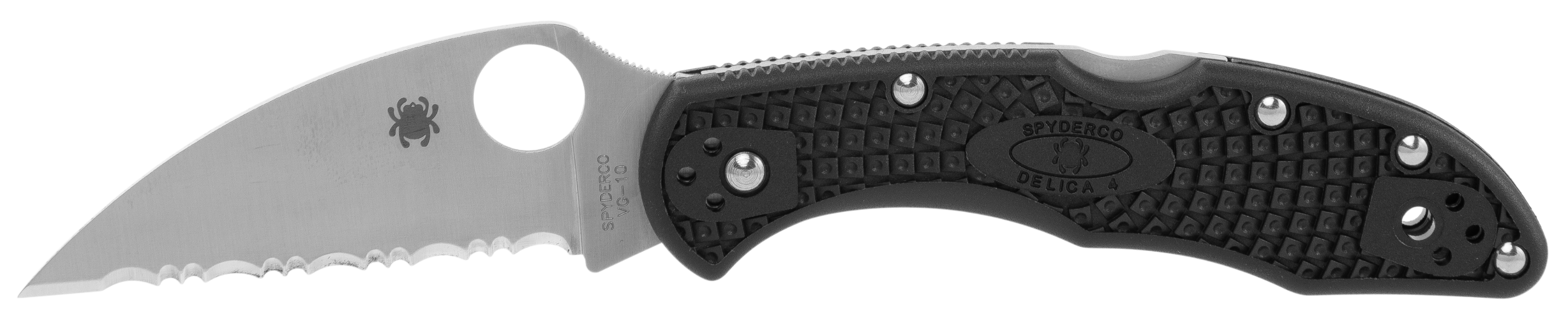 Spyderco Delica 4, Spy C11fswcbk  Delica Flt Grd Blk     Spy