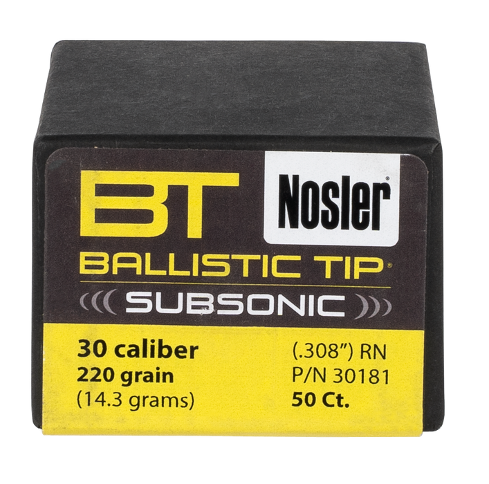 Nosler Ballistic Tip, Nos 30181 Blstc Hnt .308 220 Rn     50