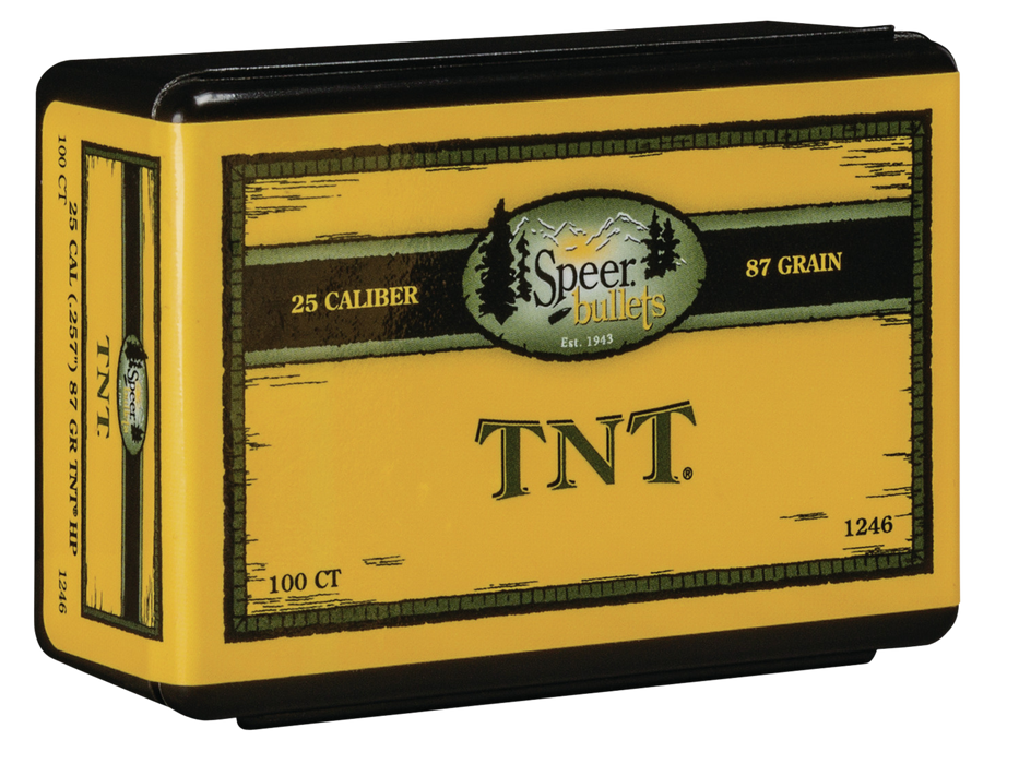 Speer Ammo Tnt, Speer 1246      Bull .257  87 Tnthp           100