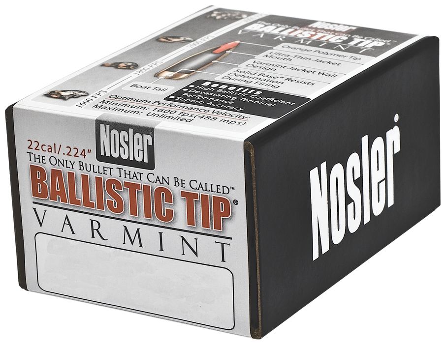 Nosler Ballistic Tip, Nos 39522 Blstc Var   22 50 Sptzr   100
