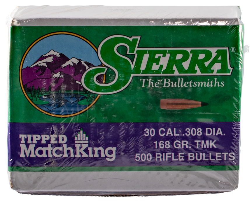 Sierra Tipped Matchking, Sierra 7768c .308 168 Tipped Mk                500