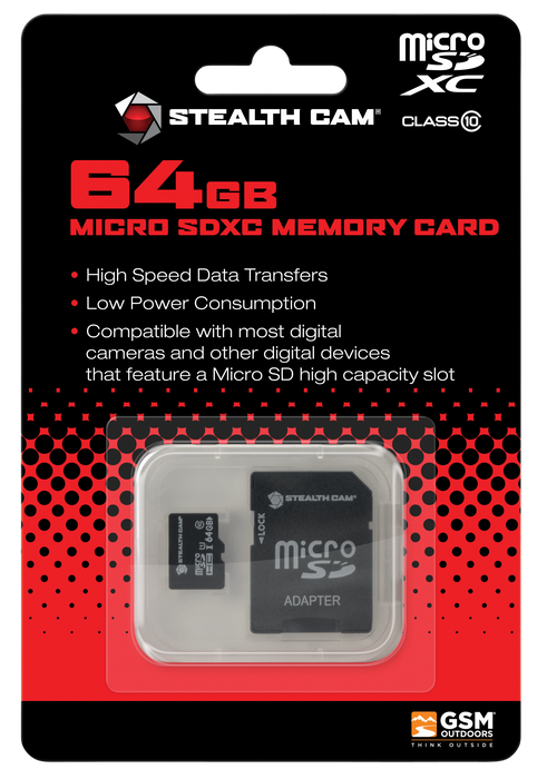 Stealth Cam Micro Sd Memory Card, Steal Stc-64micsd   64gb Micro Sd Card