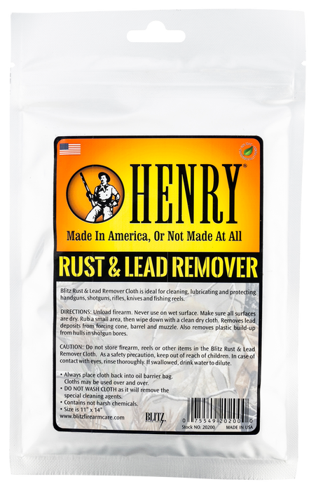 Henry Rust & Lead Remover Cloth, Henry 20200pc    Rust And Lead Remover Cloth