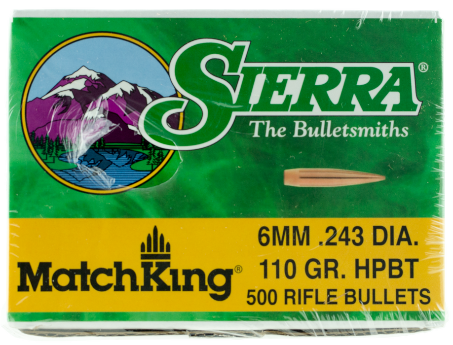 Sierra Matchking, Sierra 1575c .243 110 Hpbt Match   500