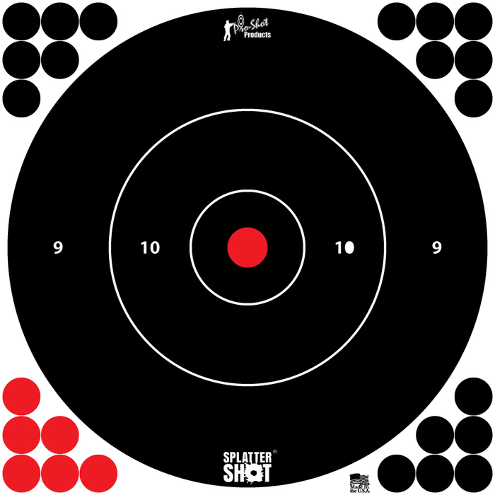 Pro-shot Splattershot, Proshot 12b-whte-tg-5pk  12" Splattr Shot Bullseye