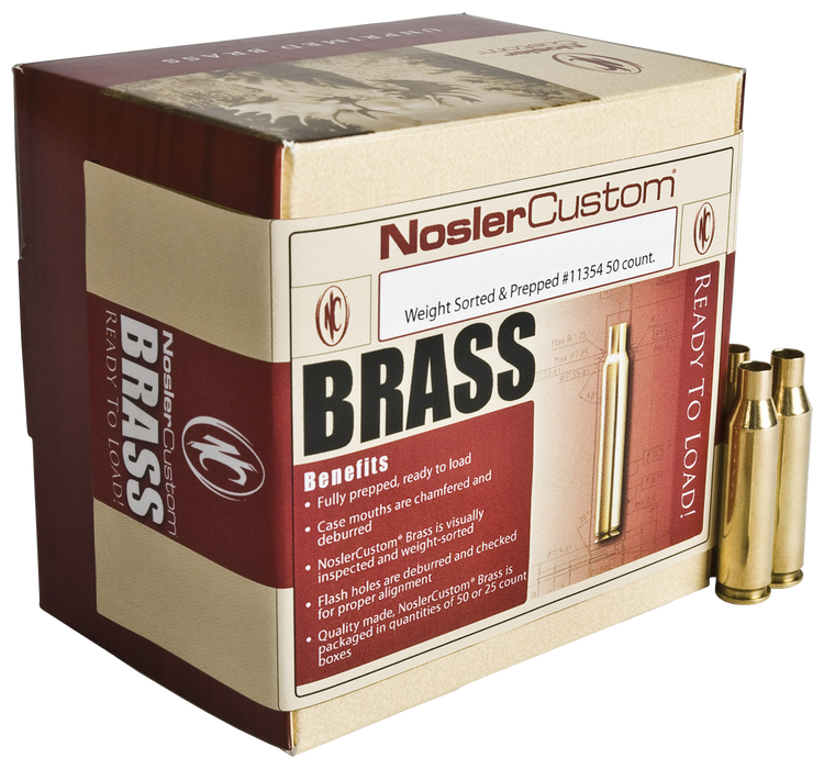 Nosler Unprimed Cases, Nos 10185 Custom Brass 7mm Rem Mag  50