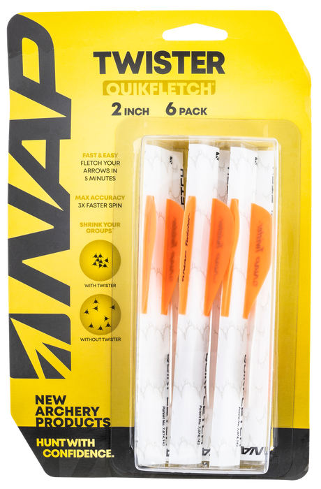 Nap Quickfletch, Nap Nap-60-637 Quikfletch 2  Twister - W O O  6 Pk