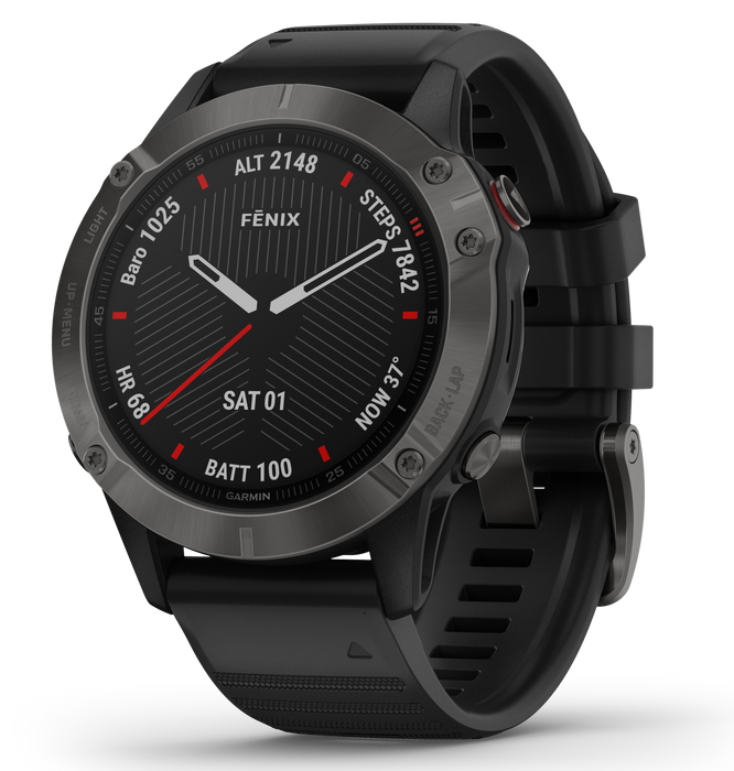 Garmin Fenix 6, Gar 010-02158-10 Fenix 6 Sapphire Watch Gray/black