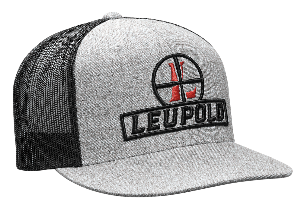 Leupold Reticle, Leu 170584 Reticle Flatbill Trucker Hat Hthr/blk