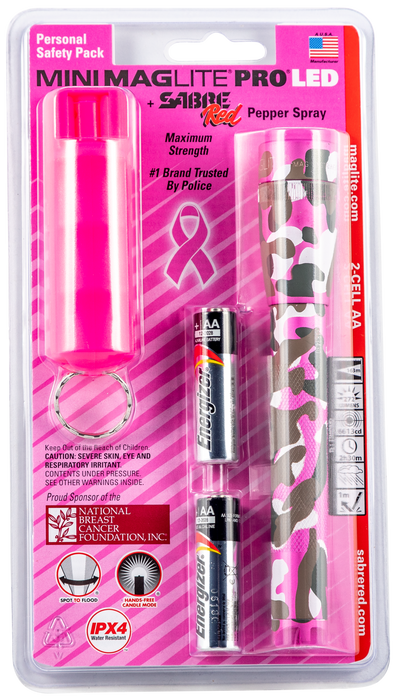 Maglite Mini Pro, Mlt Sp2pue6   Mini Pro And Pepper Spray Pinkcamo