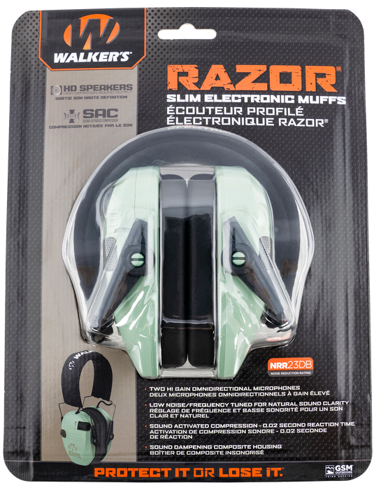 Walkers Game Ear Razor, Wlkr Gwp-rsem-sgn   Razr Slim Elc Muf Sage Grn