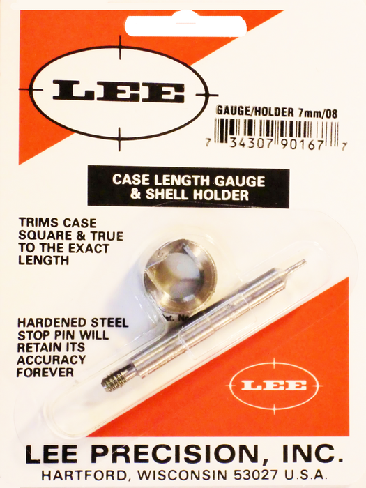 Lee Case Length Gauge, Lee 90167 Gauge/holder 7mm/08 Rem