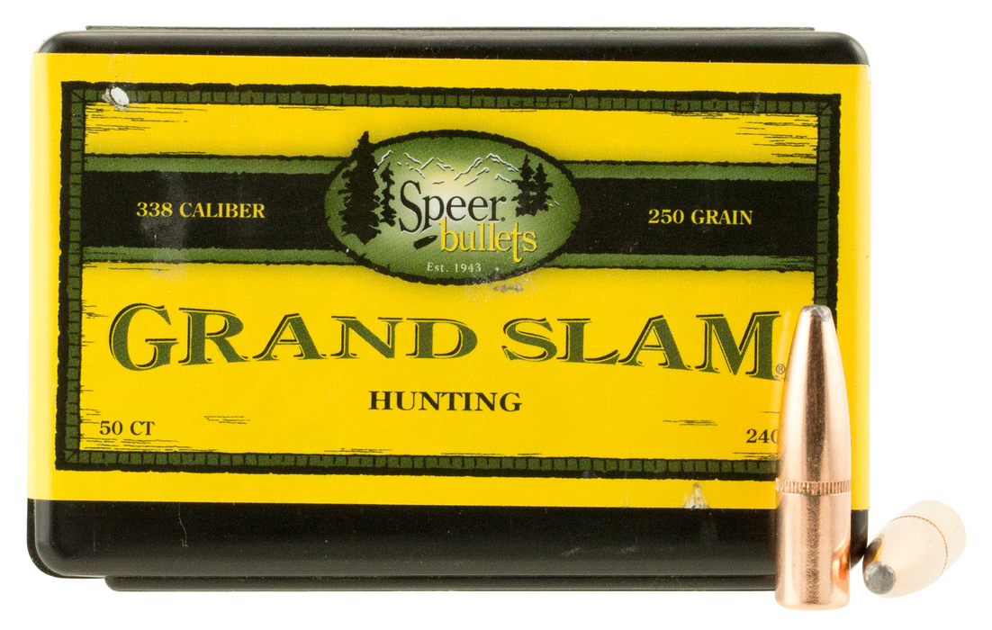 Speer Ammo Grand Slam, Speer 2408      Bull .338 250 Grandslam        50