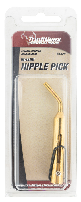 Traditions Nipple Pick, Trad A1420    Nipple Pick Inline Retractable Brass