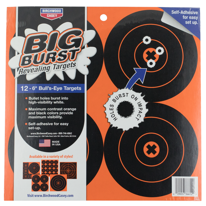 Birchwood Casey Big Burst, Bir 36612 Big Burst 6"  Target                12pk