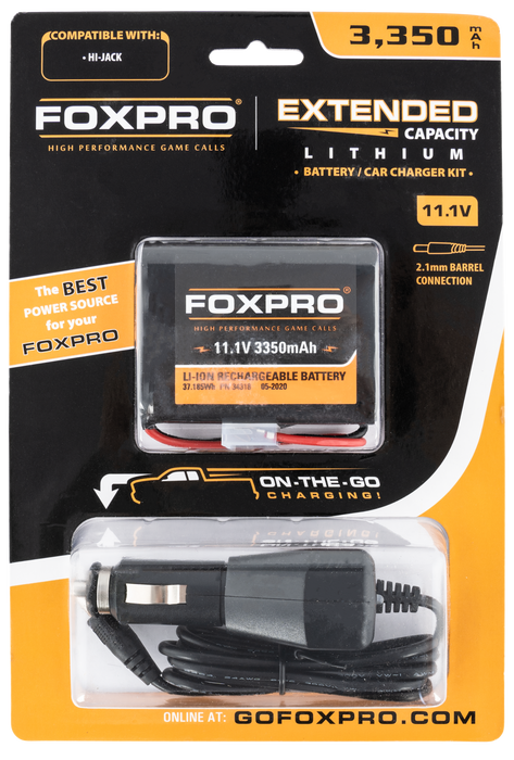 Foxpro Extended Capacity Battery & Car Charger, Foxpro  Extbattchgrake Ext Cap Battery And Charger