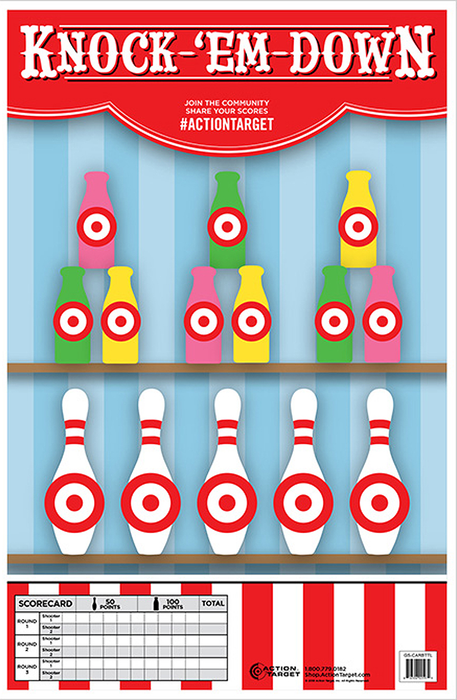 Action Target Inc Action, Action Gscarbttl100     Knock Em Down       100 Bx