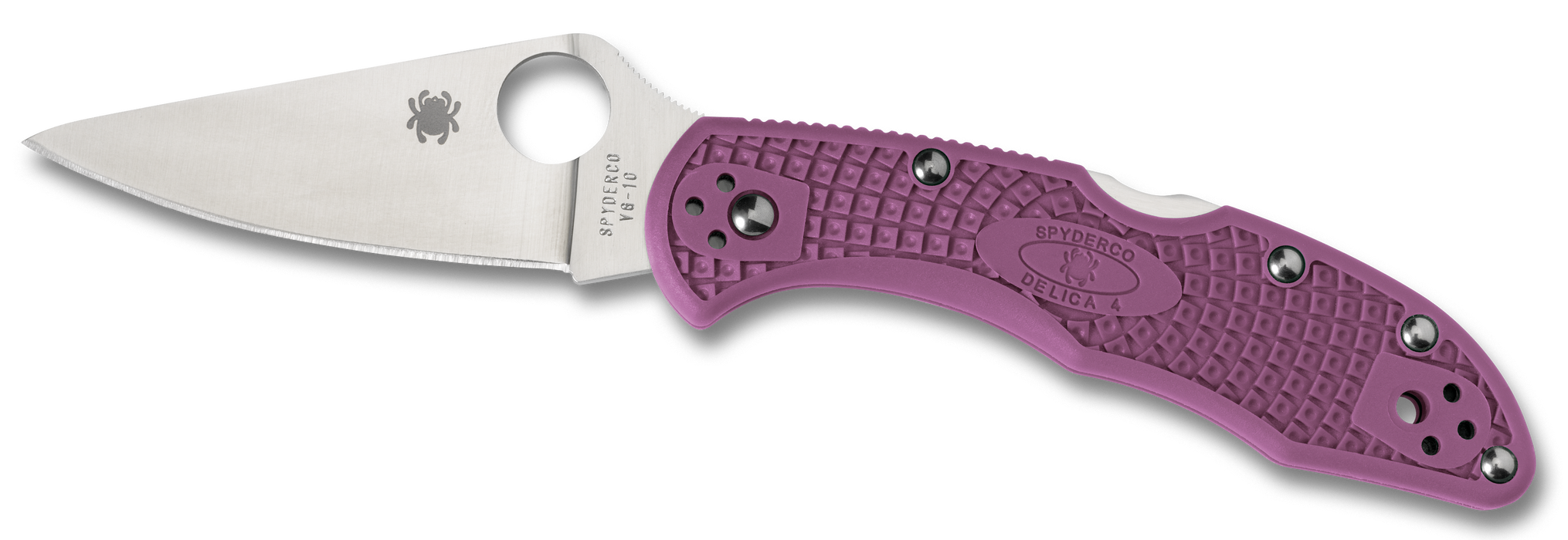 Spyderco Delica 4, Spy C11fppr    Delica Flt Grnd Purple Pln