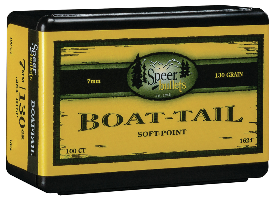 Speer Ammo Boat-tail, Speer 1624      Bull .284 130 Sptzr Bt        100