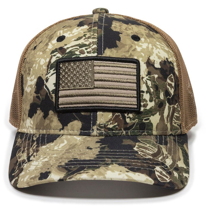 Outdoor Cap Usa Flag, Outdoor Usa170   Usa Flag Hat Veil Whitetail Brown