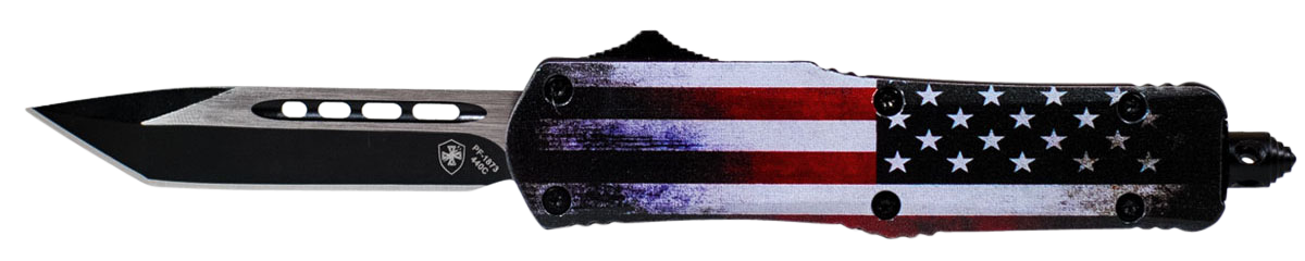 Templar Knife Us Flag, Temp Sus231   Small Us Tanto 440c Black