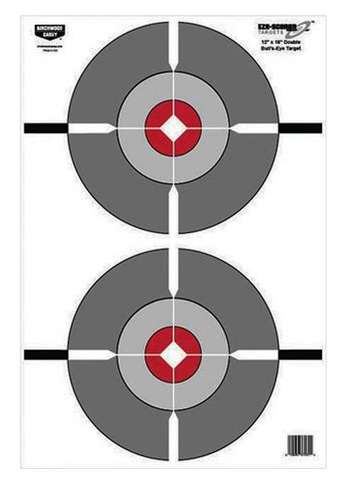 Birchwood Casey Eze-scorer, Bir 37061 Eze-scorer 12x18 Dbl Bullseye      100pk