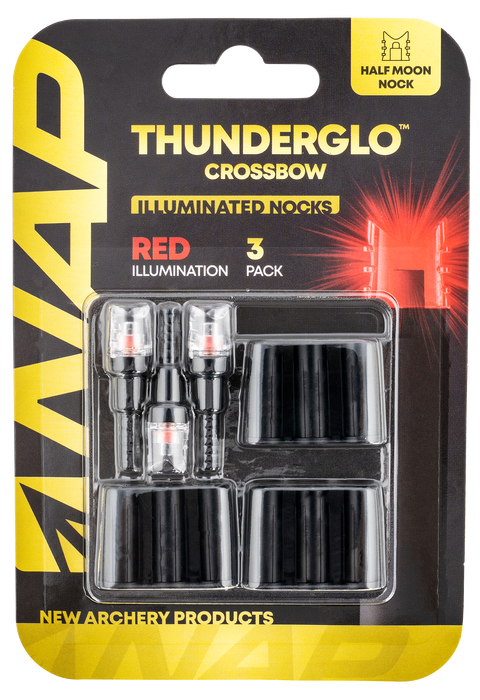 Nap Thunderglo, Nap Nap-illnx-rd-3pk Illn Half Moon Nock Xbow Red