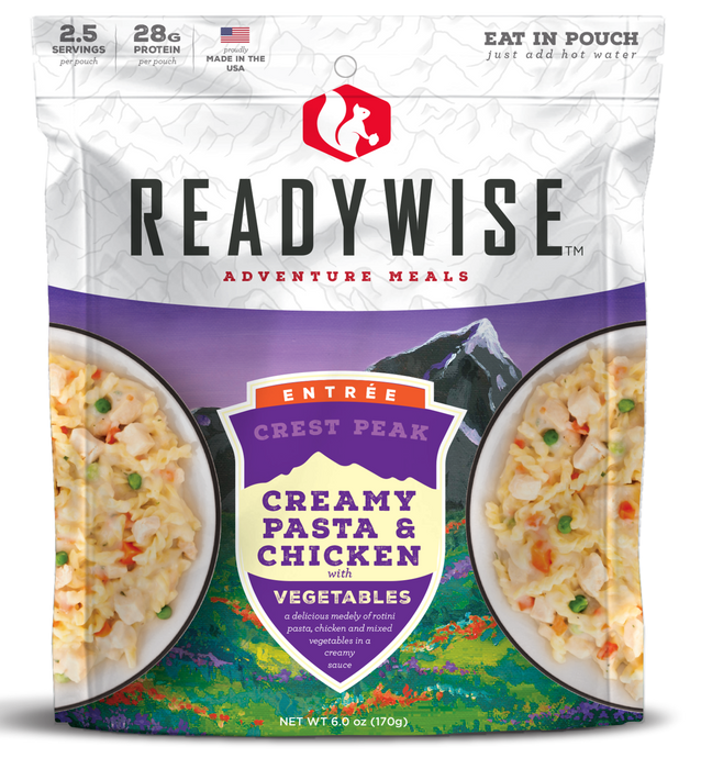 Wise Foods Outdoor Food Kit, Wise Rw05-006 6 Ct Crest Peak Creamy Pasta & Chk