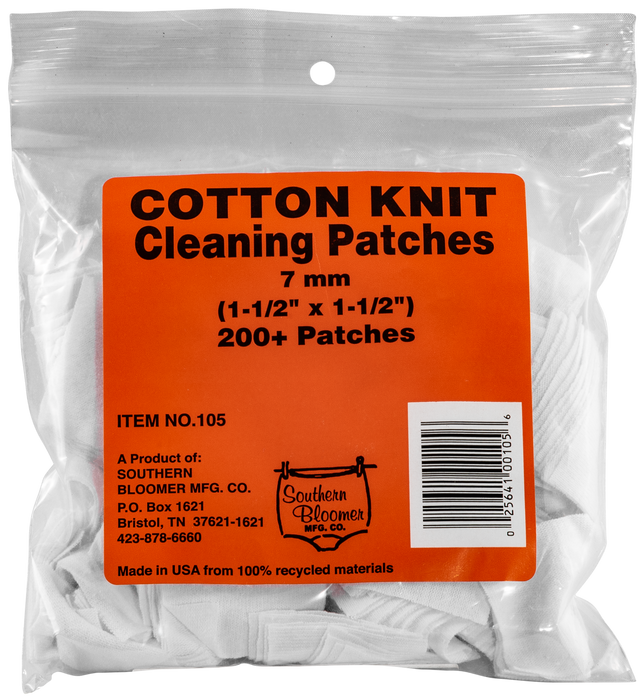 Southern Bloomer Cleaning Patches, Sbc 105  7mm Cal Patches         200 Ct