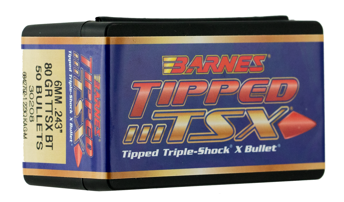 Barnes Bullets Tipped Tsx, Brns 30208 .243  80 Tipped Tsx Bt   50