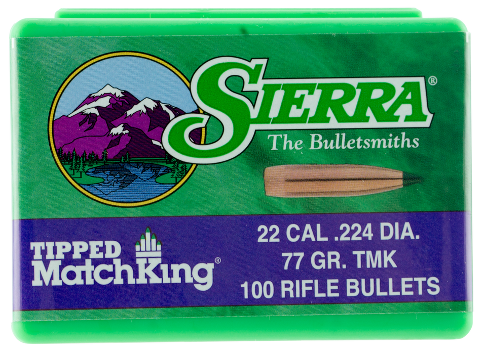 Sierra Tipped Matchking, Sierra 7177  .224  77 Tmk          100