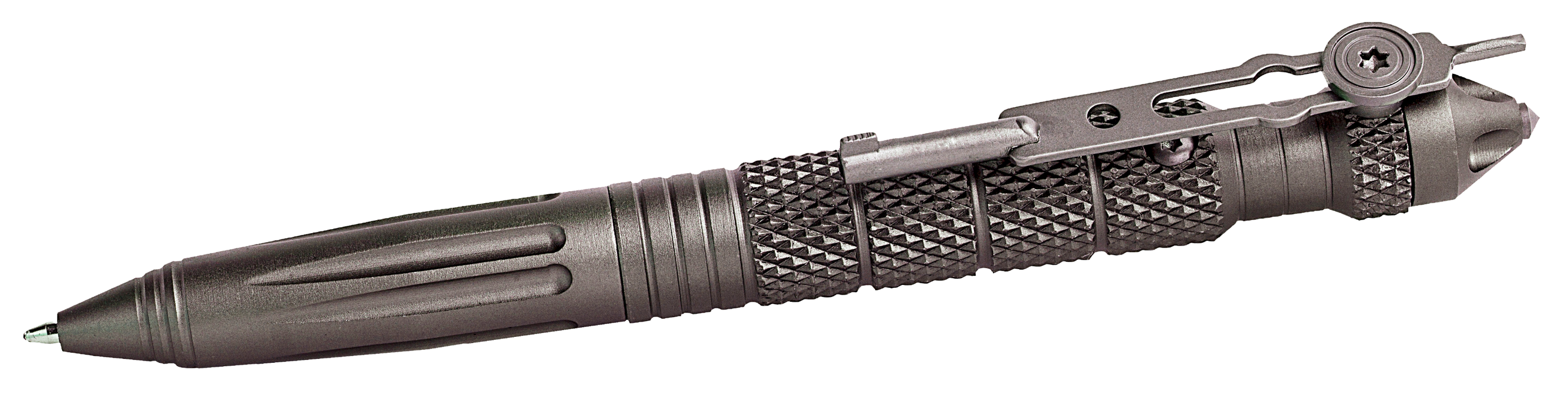 Uzi Accessories Tactical Pen, Camp Uzitacpen4gm Uzi Tac Pen 4 Gray