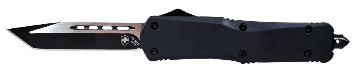 Templar Knife Black Rubber, Temp Lbr231  Large Black Rubber  Tanto 440c Black