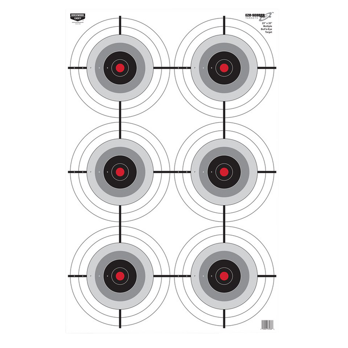 Birchwood Casey Eze-scorer, Bir 37037 Eze-scorer 23x35 Multiple Bullseye   5pk