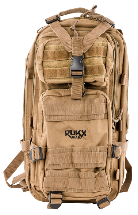 Rukx Gear Tactical, Rukx Atict1dt   Tact 1 Day Backpack Tan