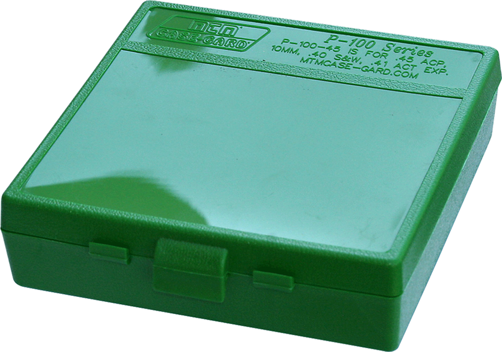 Mtm Case-gard, Mtm P-100-45-10  100rd Pstl Box 45a-10m Grn