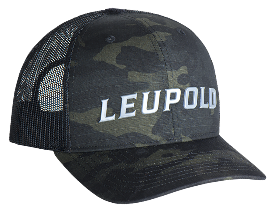 Leupold Wordmark, Leu 180419 Wordmark Trucker Hat Multicam Blk