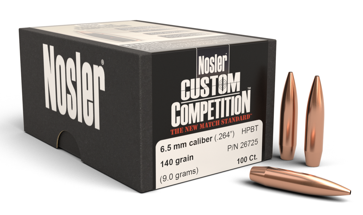Nosler Custom Competition, Nos 26725 Cust Comp  264 140  Hpbt  100