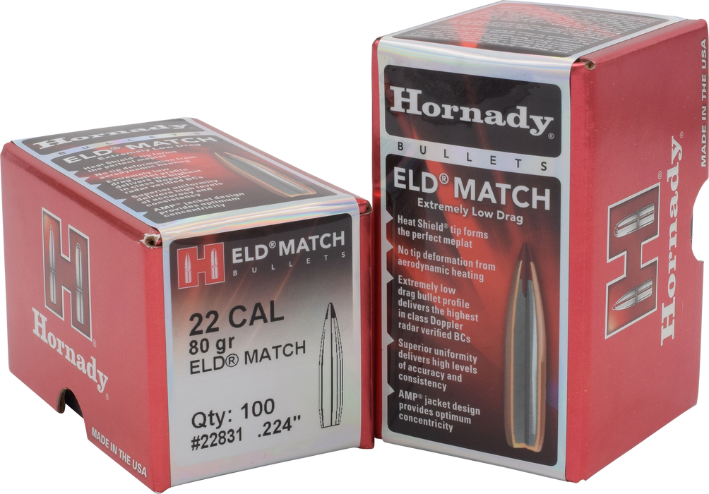 Hornady Eld Match, Horn 22831  Bull .224  80 Eld-m             100/25