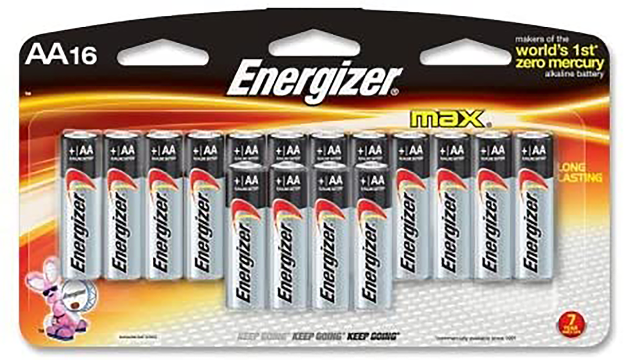 Rayovac Aa, Energizer E91lp-16    Max Aa-16