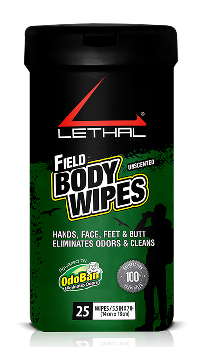 Clean Control/lethal Prod Field Body Wipes, Lethal 9423w6725w    Field Body Wipes 25