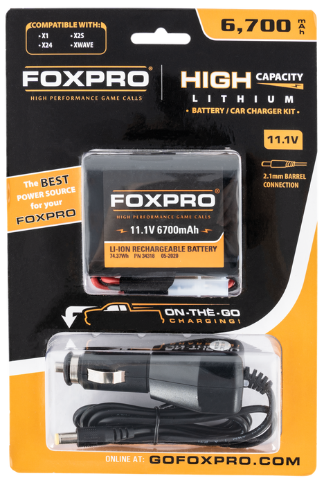 Foxpro High Capacity Battery & Car Charger, Foxpro  Hibattchgg     High Cap Battery/charger