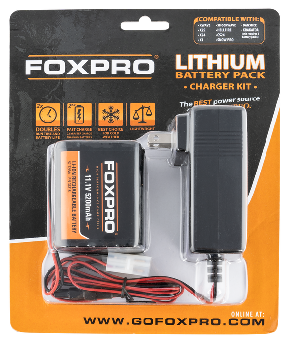 Foxpro Lithium Battery Pack, Foxpro Lith/chg        Lithium 10 Cell Fast Ch