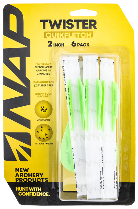 Nap Quickfletch, Nap Nap-60-638 Quikfletch 2  Twister - W G G  6 Pk